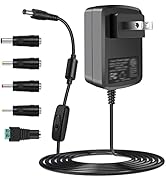 Amazon.com: 9V 1.5A Power Supply DC 9V Power Cord, 100-240V